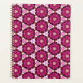 Roze roze floraalpatroon planner (Voorkant)