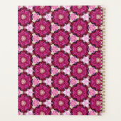 Roze roze floraalpatroon planner (Achterkant)