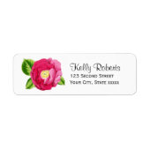 , roze roze Floral Etiket (Voorkant)