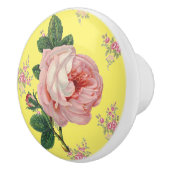Roze Roze  Floral Pattern Ceramic Knob. Keramische Knop (Rechts)