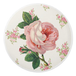 Roze Roze  Floral Pattern Keramische Knop