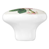 Roze Roze  Floral Pattern Keramische Knop (Zijkant)