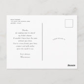 roze roze florale boho vrijgezellenfeest briefkaart (Achterkant)