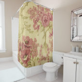 Roze, roze, floreel, Victoriaans, , patroon, chic, Douchegordijn (In situ)