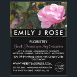 Roze roze, Florist, bloemenborst Adverteren Flyer<br><div class="desc">Roze Rose,  Florist,  Floristry Adverteren flyer door de winkel van het Visitekaartje.</div>
