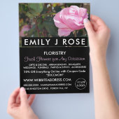 Roze roze, Florist, bloemenborst Adverteren Flyer (Hand)
