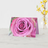 Roze roze foto-Wenskaart Kaart (Gele Bloem)