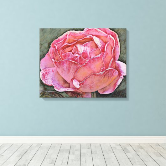 Roze roze fotografische kunst afdrukken (Insitu (Houten vloer))