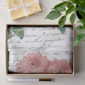 Roze Roze  Franse Manuscript Gold Lg Ontkoppeling Tissuepapier (Geschenk)