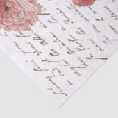 Roze Roze  Franse Manuscript Gold Lg Ontkoppeling Tissuepapier (Detail)