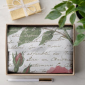 Roze Roze  Franse Manuscript Gold Lg Ontkoppeling Tissuepapier (Geschenk)
