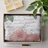 Roze Roze  Franse Manuscript Gold Lg Ontkoppeling Tissuepapier (Geschenk)
