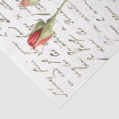 Roze Roze  Franse Manuscript Gold Lg Ontkoppeling Tissuepapier (Detail)