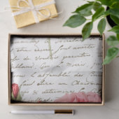 Roze Roze  Franse Manuscript Gold Lg Ontkoppeling Tissuepapier (Geschenk)