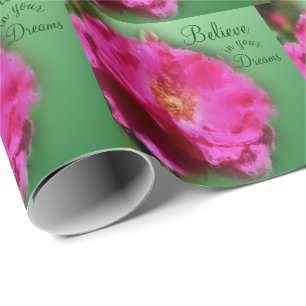 Roze roze geloof Inspirerend Cadeaupapier