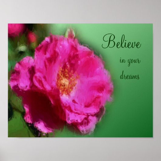 Roze roze geloof Inspirerend Poster (Voorkant)
