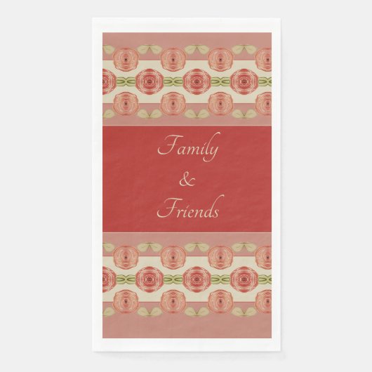 Roze roze georiënteerde ontwerper servet (Voorkant)