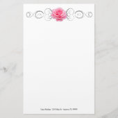 Roze roze gepersonaliseerde schrijfbenodigdheden briefpapier (Voorkant)