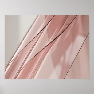 Roze Roze Glazen Panelen Abstracte Wandkunst Poster