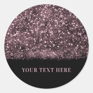 Roze roze glitter mousserende lichten zoet 16 Part Ronde Sticker