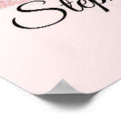 Roze Roze Glitz Wedstrijd Deur Banner Poster (Hoek)
