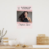 Roze Roze Glitz Wedstrijd Deur Banner Poster (Keuken)