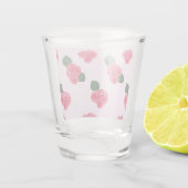 Roze roze gloeiwit shot glas (Achterkant)