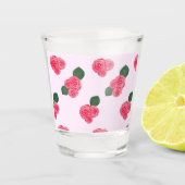 Roze roze gloeiwit shot glas (Voorkant)
