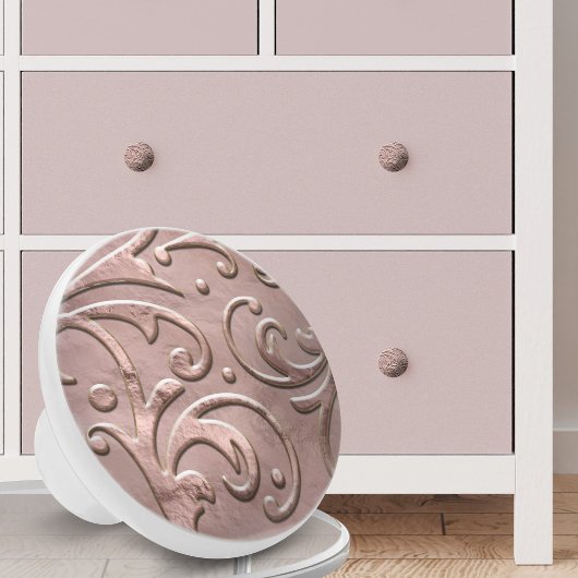 Roze Roze Goud Bloei Keramische Knop