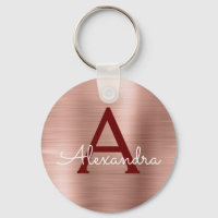 Roze Roze Goud Bourgondi RVS Monogram