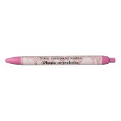 Roze Roze Goud Druppelende Glitter Persoonlijk Zwarte Inkt Pen (Voorkant)