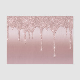 Roze Roze Goud Druppelende Glitter Trendy Glam Tissuepapier