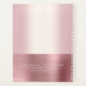 Roze Roze Goud Folie Vastgoedmakelaar Agent Huis Planner (Achterkant)
