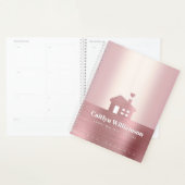 Roze Roze Goud Folie Vastgoedmakelaar Agent Huis Planner (Display)