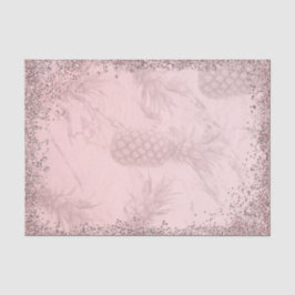 Roze Roze Goud Glitter Ananas Tropisch Feestje Tissuepapier