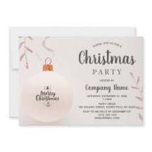 Roze Roze Goud Glitter Bedrijfs Kerstfeest