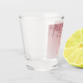 Roze Roze Goud Glitter & Glans Monogram Verjaardag Shot Glas (Links)