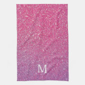 Roze Roze Goud Glitter Sparkelend Cute Meisjesacht Theedoek (Verticaal)