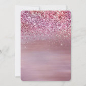 Roze Roze Goud Glitter Verjaardag Kaart (Achterkant)