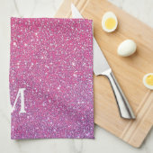 Roze Roze Goud Glitters Glanzende Cute Meisjesacht Theedoek (Quarter Fold)