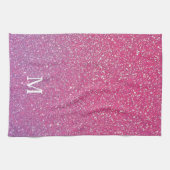 Roze Roze Goud Glitters Glanzende Cute Meisjesacht Theedoek (Horizontaal)