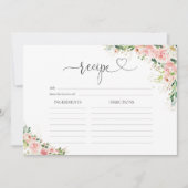 Roze Roze Goud Grote Receptkaart Kaart (Voorkant)
