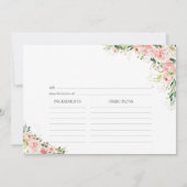 Roze Roze Goud Grote Receptkaart Kaart (Achterkant)