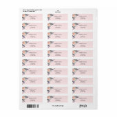 Roze roze goud lavendel retouradres etiket (Full Sheet)