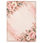 Roze Roze Goud Monogram Klembord (Achterkant)