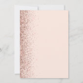 Roze Roze Goud Save the Date Aankondiging (Achterkant)