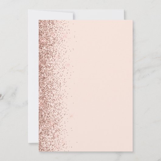 Roze Roze Goud Save the Date Aankondiging (Achterkant)