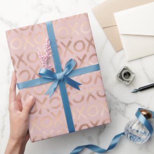 Roze Roze Goud XOXO Cadeaupapier
