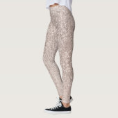 Roze roze goudbrij Glitter Ivory Titanium Glam Leggings (Links)