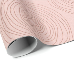 Roze roze goudcirkels Funky Skinny Powder Cadeaupapier